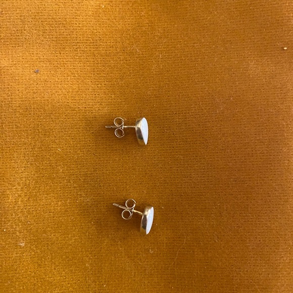 Genuine Opal Teardrop Earrings in Sterling Silver - Picture 2 of 6